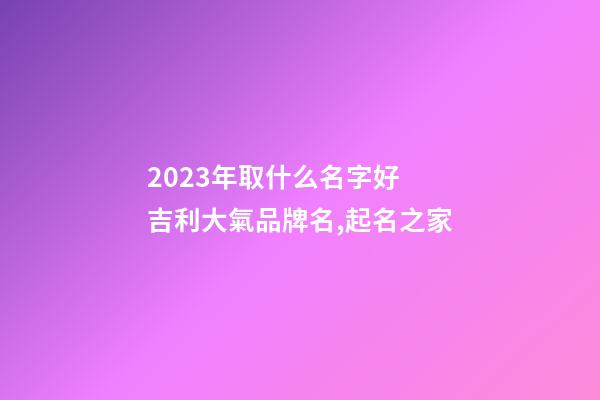 2023年取什么名字好 吉利大氣品牌名,起名之家-第1張-商標起名-玄機派